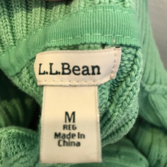 LLBean Women's Double L Cotton, Zip Front Cardigan - Size Medium - Picture 5 of 6